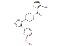 4-[4-(3-methoxyphenyl)-1H-pyrazol-5-yl]-1-[(3-methyl-2-thienyl)carbonyl]piperidine