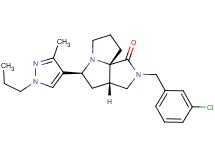 (3aS*,5S*,9aS*)-2-(3-chlorobenzyl)-5-(3-methyl-1-propyl-1H-pyrazol-4-yl)hexahydro-7H-pyrrolo[3,4-g]pyrrolizin-1(2H)-one