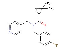 N-(4-fluorobenzyl)-2,2-dimethyl-N-(pyridin-4-ylmethyl)cyclopropanecarboxamide