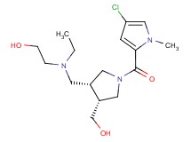 2-[{[(3R*,4R*)-1-[(4-chloro-1-methyl-1H-pyrrol-2-yl)carbonyl]-4-(hydroxymethyl)pyrrolidin-3-yl]methyl}(ethyl)amino]ethanol