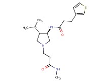 3-(rel-(3S,4R)-3-isopropyl-4-{[3-(3-thienyl)propanoyl]amino}-1-pyrrolidinyl)-N-methylpropanamide hydrochloride