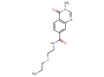 3-methyl-4-oxo-N-[2-(propylthio)ethyl]-3,4-dihydroquinazoline-7-carboxamide