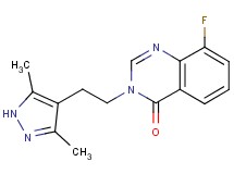 3-[2-(3,5-dimethyl-1H-pyrazol-4-yl)ethyl]-8-fluoroquinazolin-4(3H)-one