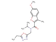 N-[(5-ethyl-1,3,4-oxadiazol-2-yl)methyl]-N-isopropyl-6-methoxy-3-methyl-1-benzofuran-2-carboxamide