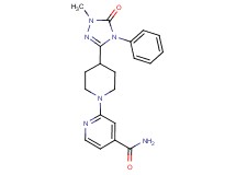 2-[4-(1-methyl-5-oxo-4-phenyl-4,5-dihydro-1H-1,2,4-triazol-3-yl)piperidin-1-yl]isonicotinamide