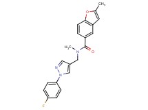 N-{[1-(4-fluorophenyl)-1H-pyrazol-4-yl]methyl}-N,2-dimethyl-1-benzofuran-5-carboxamide