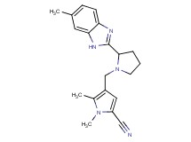 1,5-dimethyl-4-{[2-(6-methyl-1H-benzimidazol-2-yl)-1-pyrrolidinyl]methyl}-1H-pyrrole-2-carbonitrile
