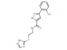 3-(2-hydroxyphenyl)-N-[2-(1H-1,2,4-triazol-5-ylthio)ethyl]-1H-pyrazole-5-carboxamide