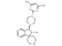 rel-(2R,3R)-3-[4-(4,6-dimethyl-2-pyrimidinyl)-1-piperazinyl]-2,3-dihydrospiro[indene-1,4'-piperidin]-2-ol bis(trifluoroacetate) (salt)