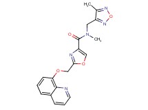 N-methyl-N-[(4-methyl-1,2,5-oxadiazol-3-yl)methyl]-2-[(quinolin-8-yloxy)methyl]-1,3-oxazole-4-carboxamide
