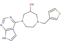 1-(7H-pyrrolo[2,3-d]pyrimidin-4-yl)-4-(3-thienylmethyl)-1,4-diazepan-6-ol