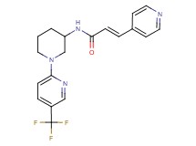 (2E)-3-(4-pyridinyl)-N-{1-[5-(trifluoromethyl)-2-pyridinyl]-3-piperidinyl}acrylamide