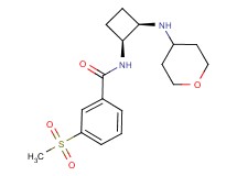 3-(methylsulfonyl)-N-[(1S*,2R*)-2-(tetrahydro-2H-pyran-4-ylamino)cyclobutyl]benzamide