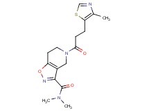 N,N-dimethyl-5-[3-(4-methyl-1,3-thiazol-5-yl)propanoyl]-4,5,6,7-tetrahydroisoxazolo[4,5-c]pyridine-3-carboxamide