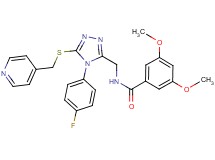 N-({4-(4-fluorophenyl)-5-[(4-pyridinylmethyl)thio]-4H-1,2,4-triazol-3-yl}methyl)-3,5-dimethoxybenzamide