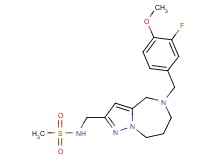 N-{[5-(3-fluoro-4-methoxybenzyl)-5,6,7,8-tetrahydro-4H-pyrazolo[1,5-a][1,4]diazepin-2-yl]methyl}methanesulfonamide