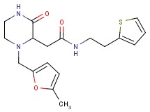 2-{1-[(5-methyl-2-furyl)methyl]-3-oxo-2-piperazinyl}-N-[2-(2-thienyl)ethyl]acetamide