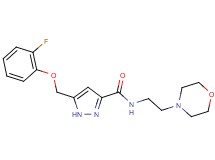5-[(2-fluorophenoxy)methyl]-N-[2-(4-morpholinyl)ethyl]-1H-pyrazole-3-carboxamide