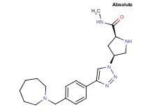 (4S)-4-{4-[4-(1-azepanylmethyl)phenyl]-1H-1,2,3-triazol-1-yl}-N-methyl-L-prolinamide dihydrochloride