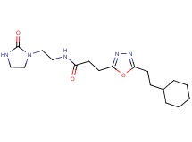 3-[5-(2-cyclohexylethyl)-1,3,4-oxadiazol-2-yl]-N-[2-(2-oxo-1-imidazolidinyl)ethyl]propanamide