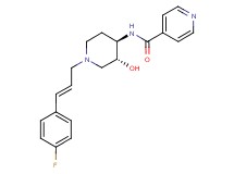 N-{(3R*,4R*)-1-[(2E)-3-(4-fluorophenyl)prop-2-en-1-yl]-3-hydroxypiperidin-4-yl}isonicotinamide