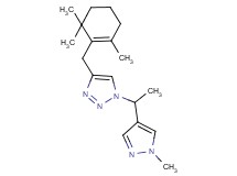 1-[1-(1-methyl-1H-pyrazol-4-yl)ethyl]-4-[(2,6,6-trimethylcyclohex-1-en-1-yl)methyl]-1H-1,2,3-triazole