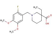 3-ethyl-1-(2-fluoro-4,5-dimethoxybenzyl)-3-piperidinecarboxylic acid