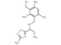 [2,4,6-trimethyl-3-({[1-(3-methyl-1,2,4-oxadiazol-5-yl)propyl]amino}methyl)phenyl]methanol