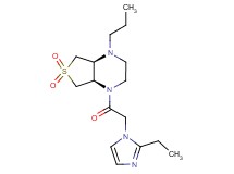 (4aS*,7aR*)-1-[(2-ethyl-1H-imidazol-1-yl)acetyl]-4-propyloctahydrothieno[3,4-b]pyrazine 6,6-dioxide