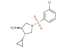 (3R*,4S*)-1-[(3-chlorophenyl)sulfonyl]-4-cyclopropylpyrrolidin-3-amine