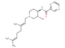 N-{(3R*,4R*)-1-[(2E)-3,7-dimethylocta-2,6-dien-1-yl]-3-hydroxypiperidin-4-yl}pyrazine-2-carboxamide