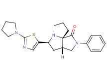 (3aS*,5S*,9aS*)-2-phenyl-5-[2-(1-pyrrolidinyl)-1,3-thiazol-5-yl]hexahydro-7H-pyrrolo[3,4-g]pyrrolizin-1(2H)-one