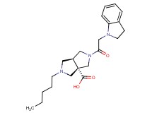 (3aS*,6aS*)-2-(2,3-dihydro-1H-indol-1-ylacetyl)-5-pentylhexahydropyrrolo[3,4-c]pyrrole-3a(1H)-carboxylic acid