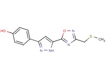 4-(5-{3-[(methylthio)methyl]-1,2,4-oxadiazol-5-yl}-1H-pyrazol-3-yl)phenol