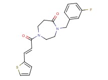 4-(3-fluorobenzyl)-1-[(2E)-3-(2-thienyl)-2-propenoyl]-1,4-diazepan-5-one