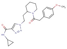 N-cyclopropyl-1-(2-{1-[(4-methoxyphenyl)acetyl]-2-piperidinyl}ethyl)-1H-1,2,3-triazole-4-carboxamide