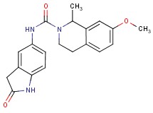 7-methoxy-1-methyl-N-(2-oxo-2,3-dihydro-1H-indol-5-yl)-3,4-dihydroisoquinoline-2(1H)-carboxamide