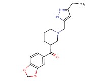 1,3-benzodioxol-5-yl{1-[(3-ethyl-1H-pyrazol-5-yl)methyl]piperidin-3-yl}methanone