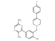 4-(3,6-dimethyl-2-pyrazinyl)-2-{[4-(4-fluorophenyl)-3,6-dihydro-1(2H)-pyridinyl]methyl}phenol