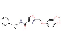 2-[(1,3-benzodioxol-5-yloxy)methyl]-N-[(1R*,2S*)-2-phenylcyclopropyl]-1,3-oxazole-4-carboxamide
