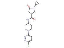 N-[1-(6-chloro-3-pyridazinyl)-4-piperidinyl]-1-cyclopropyl-5-oxo-3-pyrrolidinecarboxamide