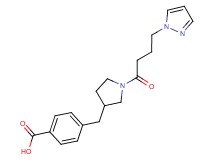 4-({1-[4-(1H-pyrazol-1-yl)butanoyl]pyrrolidin-3-yl}methyl)benzoic acid