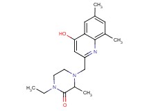 1-ethyl-4-[(4-hydroxy-6,8-dimethylquinolin-2-yl)methyl]-3-methylpiperazin-2-one