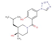 (3S*,4R*)-1-[2-hydroxy-5-(1H-tetrazol-1-yl)benzoyl]-3-isobutyl-4-methylpiperidin-4-ol