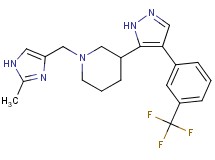 1-[(2-methyl-1H-imidazol-4-yl)methyl]-3-{4-[3-(trifluoromethyl)phenyl]-1H-pyrazol-5-yl}piperidine