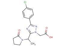 {3-(4-chlorophenyl)-5-[1-(2-oxopyrrolidin-1-yl)ethyl]-1H-1,2,4-triazol-1-yl}acetic acid