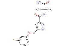 N-(2-amino-1,1-dimethyl-2-oxoethyl)-5-[(3-fluorophenoxy)methyl]-1H-pyrazole-3-carboxamide