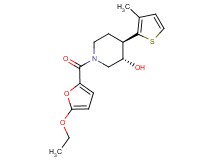 (3S*,4R*)-1-(5-ethoxy-2-furoyl)-4-(3-methyl-2-thienyl)piperidin-3-ol