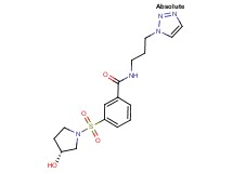 3-{[(3R)-3-hydroxypyrrolidin-1-yl]sulfonyl}-N-[3-(1H-1,2,3-triazol-1-yl)propyl]benzamide