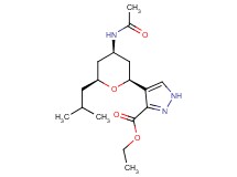 ethyl 4-[(2S*,4R*,6S*)-4-(acetylamino)-6-isobutyltetrahydro-2H-pyran-2-yl]-1H-pyrazole-3-carboxylate